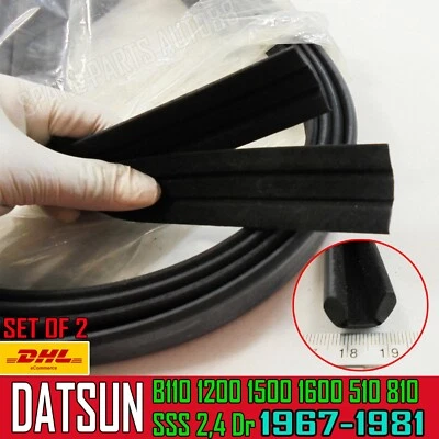 Para Datsun Nissan Bluebird 510 1600 1800 1300 Ventana Puerta Vidrio Canal Fieltro Foto 1 de 4