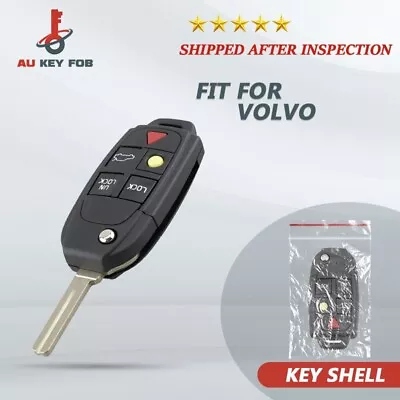 Reemplazo para 2004+ Volvo XC70 XC90 S60 S80 V70 Mando a distancia abatible Carcasa Carcasa Llavero Foto 1 de 4