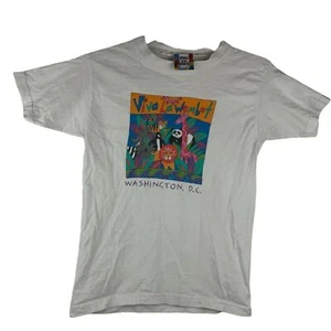 Viva La Wombat Kids T-Shirt Youth Large VTG Made USA Jungle Animal Graphic 90s - Picture 1 of 13