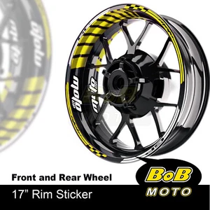 AA02 17" Wheel Rim Stickers Stripes Tape Blue For Yamaha FJ09 MT-09 Tracer 2020 - Picture 1 of 17