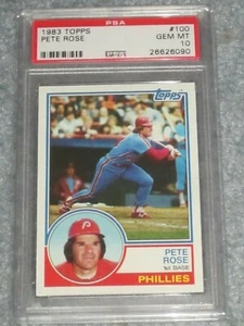 1983 Topps Baseball #100 Pete Rose PSA 10 Gem Mint - Bild 1 von 2