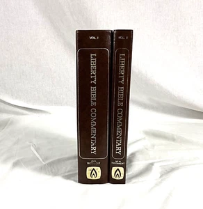VINTAGE 1982 LIBERTY BIBLE COMMENTARIES VOL 1- 2 OLD AND NEW TESTAMENT - Picture 1 of 8