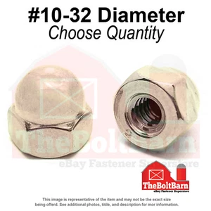 #10-32 Grade 2 Nickel Plated Acorn Nuts Fine Thread (Pick Quantity) - Picture 1 of 7