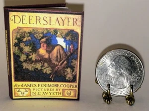 1:6 SCALE MINIATURE BOOK THE DEERSLAYER ILLUSTRATED N. C. WYETH BARBIE PLAYSCALE - Picture 1 of 8