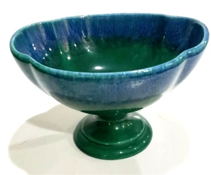 ROYAL HAEGER ART POTTERY SMALTO A GOCCIA RG114 COMPOSTA DI FRUTTA piedistallo anni 60 - Foto 1 di 7