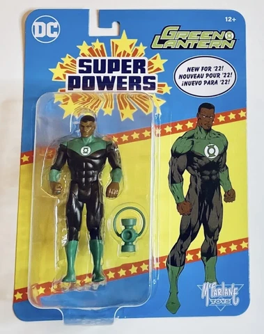 2022 McFarlane DC Super Powers Green Lantern John Stewart Black 5” Figure MOC Cover