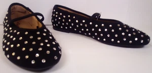NWT No Boundaries Women's Ballet Flats Stud Mary Jane Black Size 8 - Picture 1 of 9