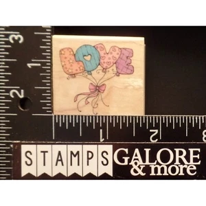 HERO ARTS RUBBER STAMPS C295 LOVE BALLOONS BIRTHDAY PARTY #T37 - Picture 1 of 2