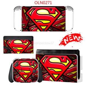 Superman Series Decal Sticker For Nintendo Switch Oled Joy Con Dock Gift 2022 AU - Picture 1 of 1