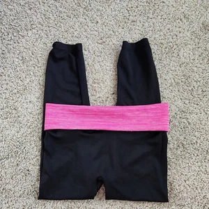 Coco Limon Damen Leggings Größe S/M schwarz/rosa 3/4 Länge Leggings - Bild 1 von 8