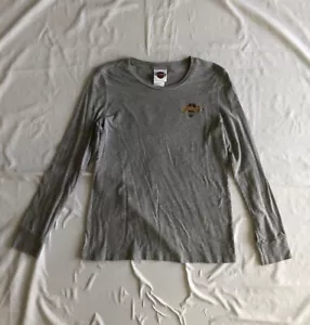 Harley Davidson Shirt Adult M Grey Logo Biker Lightweight Womens Pocono PA - Picture 1 of 6