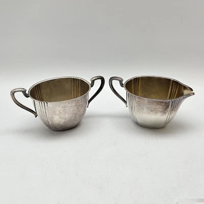 Juego Vintage Plata Mundial Rogers Crema y Azúcar Color Plata Foto 1 de 4