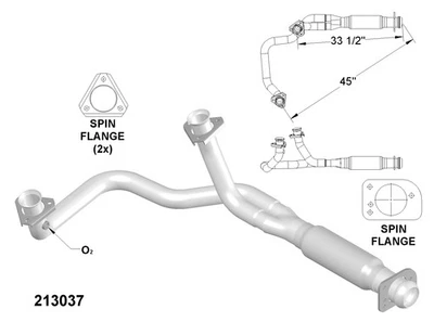 Catalytic Converter for 1993-1994 Chevrolet Camaro 5.7L V8 GAS OHV - Image 1 of 2