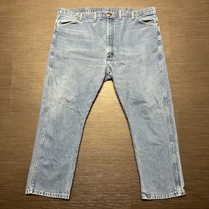 Wrangler 13MWZPW Men's 48 x 30 Denim Cowboy Cut Jeans Distressed - Picture 1 of 7