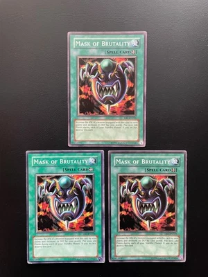 Yugioh Mask of Brutality DB1-EN223 Unlimited Edition Common MP/HP X3 - Image 1 of 2