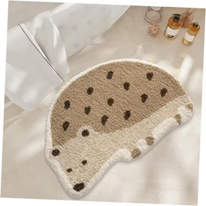 Bathroom Rug Cute Animal Pattern Fun Bath Mat, Microfibre Soft Oval Hedgehogs - Picture 1 of 2