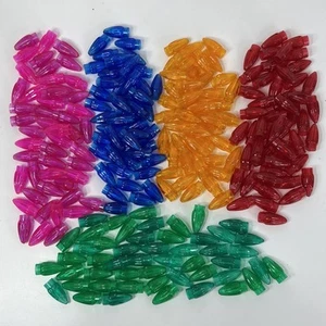 240+ Christmas Light Bulb Cover Reflectors Cone Fluted Multicolor Vtg - Picture 1 of 4