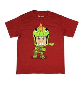 Fortnite Shirt Boys Flossing Rex Licensed Character T-shirt RED  (MD, 8) New - Picture 1 of 3