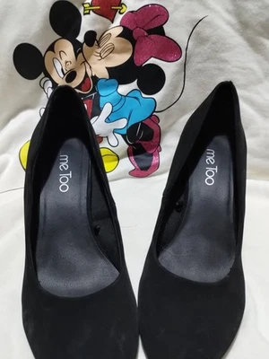 Me Too 黑色麂皮绒高跟鞋 7.6 — 第 1/4 张图片