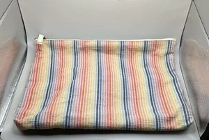 Rare Out Of Stock Marine Layer Large Striped Zipper Pouch Lightweight Bag - Imagen 1 de 3