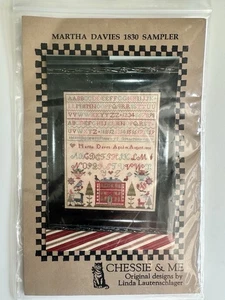 CHESSIE AND ME Martha Davies 1830 Sampler patrón de punto de cruz contado - Imagen 1 de 1