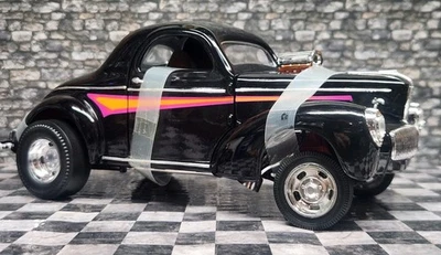 Yat Ming 1:18 Scale Road Signature • Blown Black 1941 Willys Coupe [Loose] - Image 1 of 4