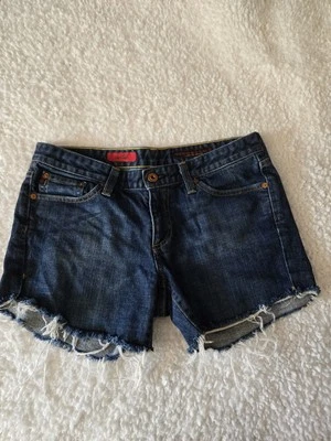 Pantalones cortos de jean Adriano Goldschmied The Club para mujer 28R corte tiro bajo grunge Foto 1 de 4