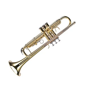 LADE Professional Bb Flat Brass Trompette Instrument Set Kit Accessoire (Or) AP9 - Photo 1/17