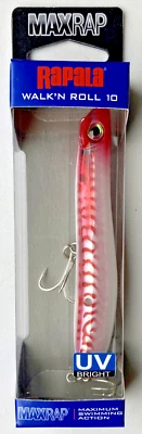 RAPALA Maxrap Walk'N Roll 10cm HD Red Head UV Wobbler Topwater Lure Stickbait - Bild 1 von 2