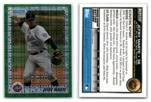 2010 Bowman Chrome Green Xfractor BCP112 Jefry Marte - New York Mets - Picture 1 of 1