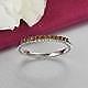 Red Diamond Half Eternity Stacking Band Ring in Sterling Silver Size M  087
