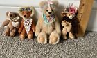 Lot 4 Dollhouse Bears  2 Artist & 2 World Mini Bear Bears 3”-5” Victorian Girl