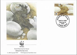 Crocodile Saltwater or Estuarine Crocodile Baby Palau Wildlife FDC Cover 1994 - Picture 1 of 1