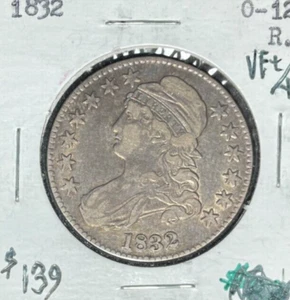 MEDIO DÓLAR DE PLATA BUSTO TAPADO 1832~ EN MUY BUEN ESTADO+/XF ~BONITA MONEDA~ - Imagen 1 de 2