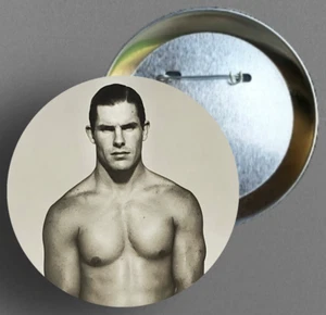 Gay Male Art Muscular Hunk LGBTQ Pins Beefcake Southern Decadence Fitness Jock - Picture 1 of 3