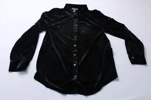 Modcloth Women's Vintage Style Button Down Collared Shirt BL1 Black Medium NWT - Picture 1 of 3