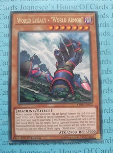 CIBR-EN022 World Legacy - "World Armor" Rare Yu-Gi-Oh Card 1st Edition New - Picture 1 of 4