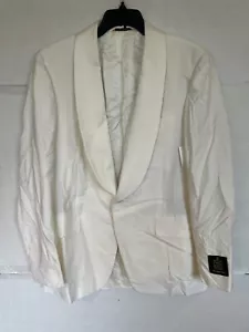 HERITAGE GOLD WHITE SMOKING DINNER JACKET UOMO TAGLIA 42 L BIANCO/AVORIO NUOVO - Foto 1 di 6