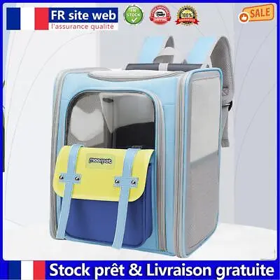 Cat Carrier Backpack Breathable Cat Carrying Bag Cat Dog Supplies (Blue) Fr • 34.79€