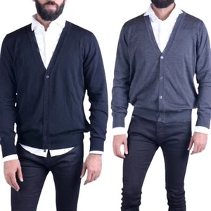 ARMANI 8N1E21 Mens Cardigan Long Sleeve Knitwear Button Through Gentleman Sweat - Picture 1 of 19