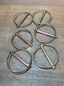 Round Linch Pin, Pin 9mm x 60mm -  Pack of 6 - Picture 1 of 3