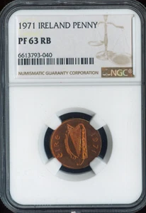1971 Ireland Penny NGC PF63 RB Quality - Picture 1 of 2