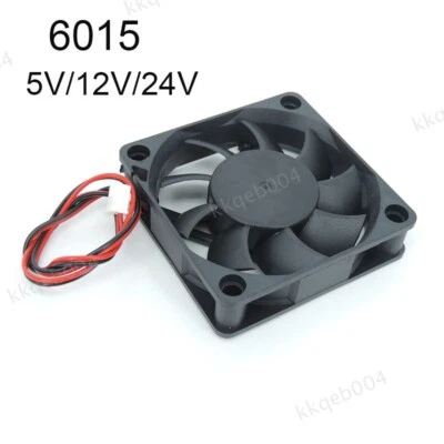 6cm DC 5V 12V 24V 60mm 6015 Fan 6cm Cooling Fan Cooler PC CPU Case XH2.54 2Pin - Image 1 of 4