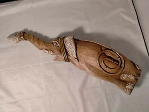 Handcrafted Wood Elephant Sculpture Decor (WC-2103) - Picture 1 of 12