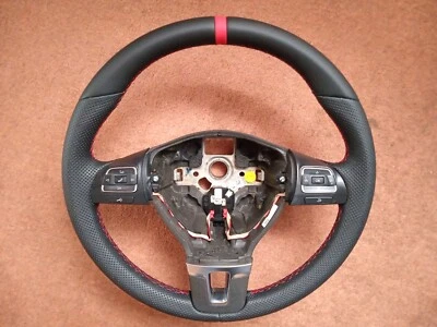 VW TOURAN TIGUAN CEDDY PASSAT MULTIFUNKTION  LENKRAD LEDER ORIGINAL - Bild 1 von 3