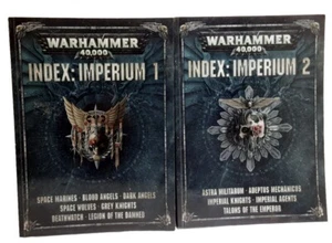 Warhammer 40,000 Index Imperium Books  1 & 2 Game Books Paperback - Picture 1 of 16
