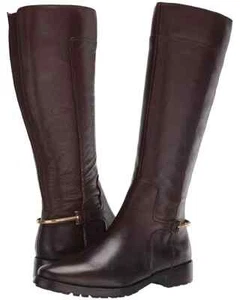 Naturalizer 27 Edit Kalani waldbraune kniehohe Stiefel Metallmanschette Damen 7,5 - Bild 1 von 20