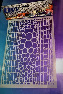 Aligator Haut Textur Airbrush Kunsthandwerk Schablone - Bild 1 von 1