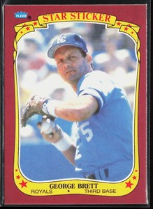 1986 Fleer Star Stickers #11 George Brett