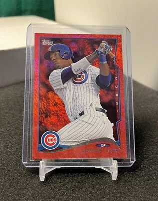Junior Lake 2014 Topps card 10 Chicago Cubs red hot foil - Image 1 of 2